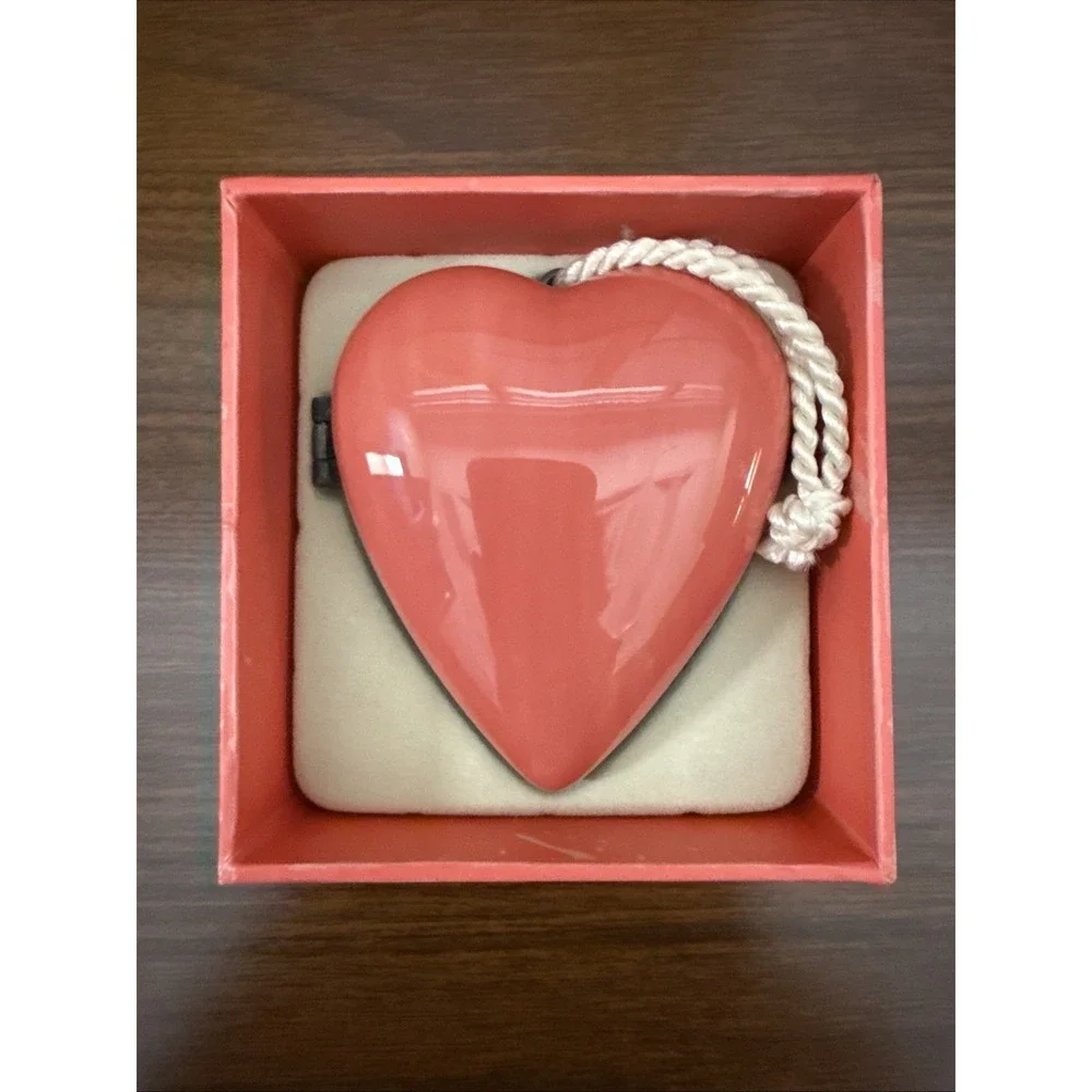 Hallmark HEART Photo Frame Pink Porcelain Signature Ornament  